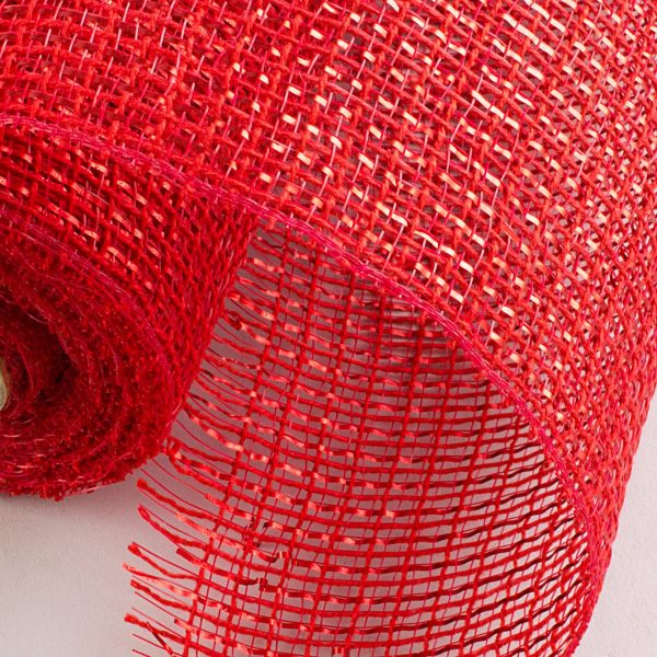 10  Fabric Mesh: Metallic Red Sale