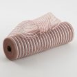 10  Fabric Stripe Mesh: Blush & White For Sale