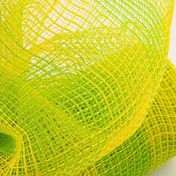 10  Fabric Mesh: Lime & Yellow Plaid Discount