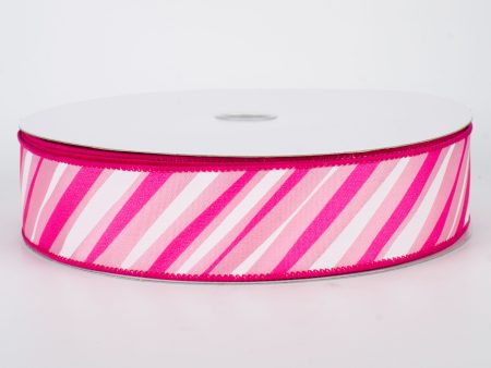 1.5  Brushstroke Stripe Ribbon: Pink (50 Yards) Cheap