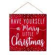 10  Square Wooden Sign: Merry Little Christmas Online Hot Sale