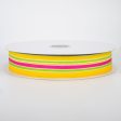 1.5  Variating Stripe Ribbon: Lime, Yellow, Fuchsia (50 Yards) Online now