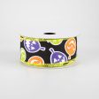 1.5  Neon Jack-O-Lanterns Ribbon (10 Yards) Hot on Sale