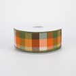 1.5  Harvest Check Woven Ribbon (10 Yards) Online