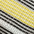 10  Fabric Bold Stripe Mesh: Yellow, Black, White Discount