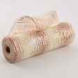 10  Burlap Deco Mesh: Cotton & Metallic Rose Gold Ombré Sale