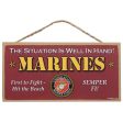 10  Wooden Sign: Marines Discount