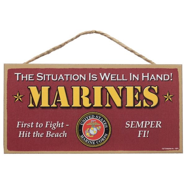 10  Wooden Sign: Marines Discount