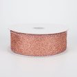 1.5  Satin Glitter Ribbon: Rose Gold (10 Yards) Online Sale