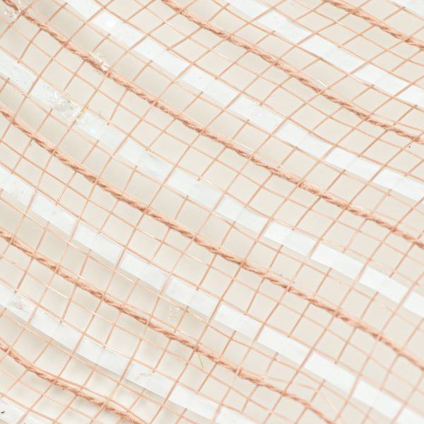 10  Fabric Stripe Mesh: Blush & White For Sale