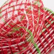 10  Window Pane Poly Deco Mesh: Metallic Christmas Check (10 Yards) Discount