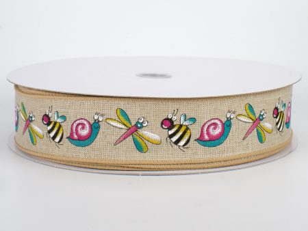 1.5  Bugs Ribbon: Natural (50 Yards) Fashion