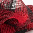 10  Fabric Mesh: Black & Red Plaid For Cheap