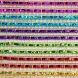 10  Wide Foil Stripes Poly Deco Mesh: Bright Multi  (10 Yards) Fashion