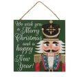 10  Square Wooden Sign: Merry Christmas Nutcracker Online now