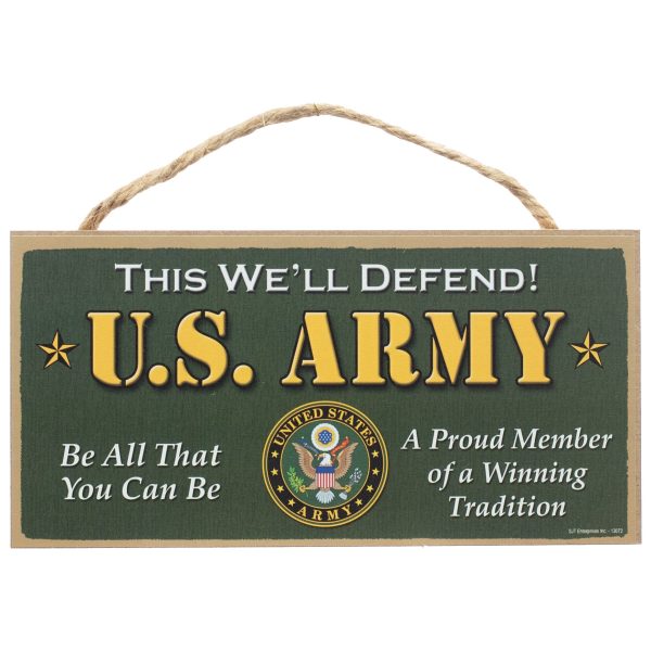 10  Wooden Sign: US Army Discount