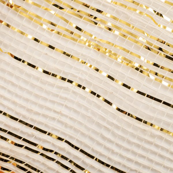 10  Burlap Deco Mesh: Cotton & Metallic Gold Ombré Cheap