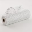 10  Fabric Mesh: Metallic Silver White Supply