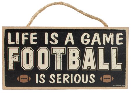 10  Wooden Sign: Football Is Serious on Sale