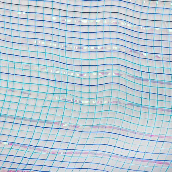 10  Poly Deco Mesh: Blue Iridescent Ombré Hot on Sale