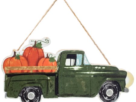 10  MDF Vintage Truck with Pumpkins Hot on Sale