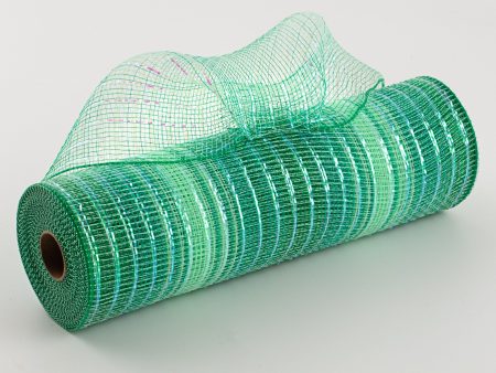 10  Poly Deco Mesh: Mint Green Iridescent Ombré Online Hot Sale