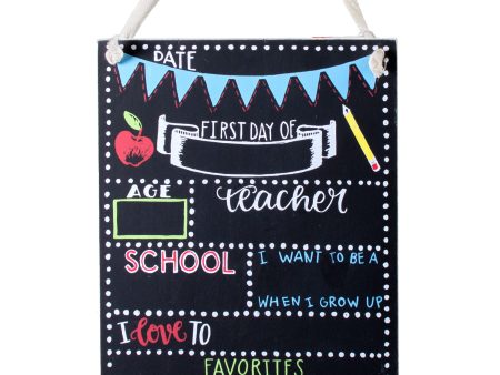 10.5  First Day Of School Chalkboard Sign For Sale