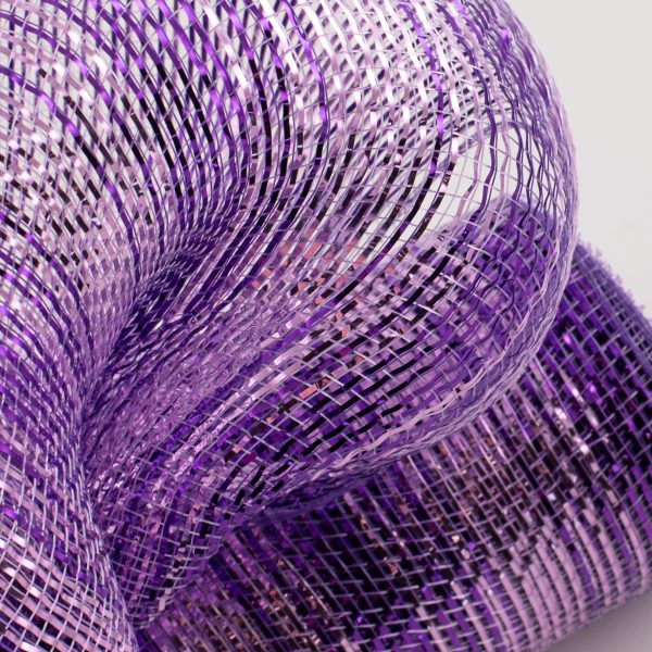 10  Poly Deco Mesh: Purple Metallic Ombré For Discount