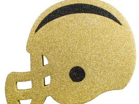 12  Glitter Football Helmet: Gold & Black For Discount