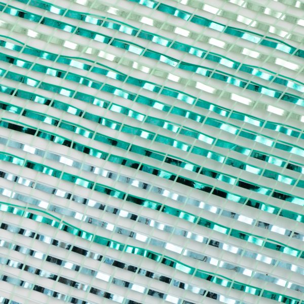 10  Poly Deco Mesh: Aqua & Mint Metallic Ombré Discount