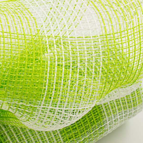 10  Fabric Mesh: Lime & White Plaid Hot on Sale