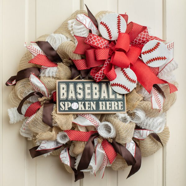 10  Wooden Sign: Baseball Spoken Here Online Sale