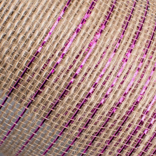 10  Jute Poly Mesh: Hot Pink Foil Ombré Discount