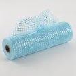 10  Poly Mesh Roll: Metallic Light Blue For Discount