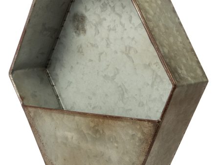 12  Galvanized Pocket Planter: Hexagon Cheap