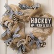 10  Wooden Sign: Hockey Spoken Here Hot on Sale