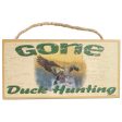 10  Wooden Sign: Gone Duck Hunting Online