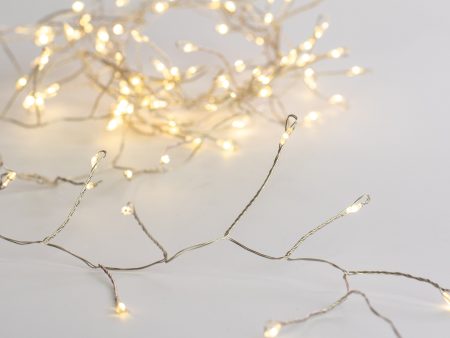 100 LED Battery Lights On Wire: Warm White on Sale