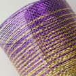 10  Poly Deco Mesh: Metallic Mardi Gras Ombré Online Sale