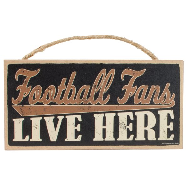 10  Wooden Sign: Football Fans Online Sale