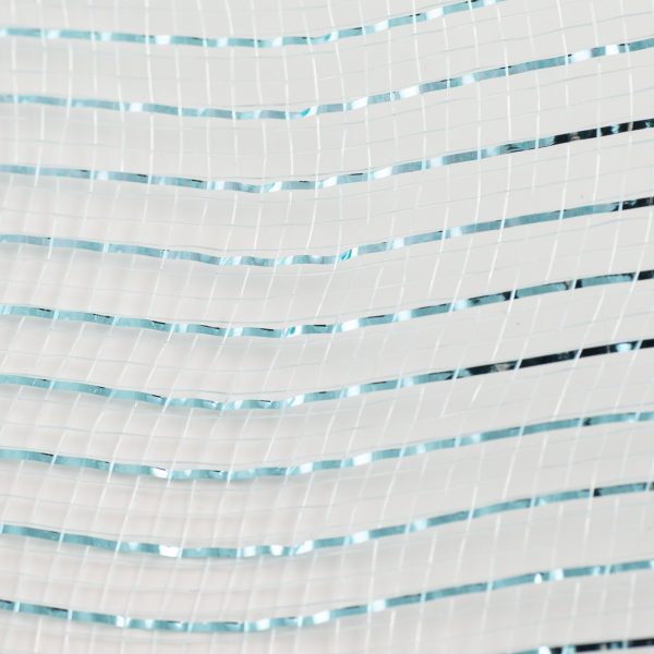 10  Poly Mesh Roll: Metallic Light Blue For Discount