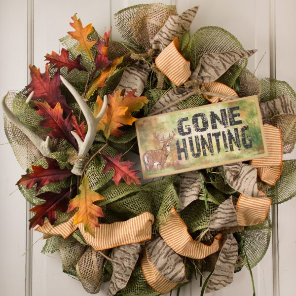 10  Wooden Sign: Gone Hunting Cheap