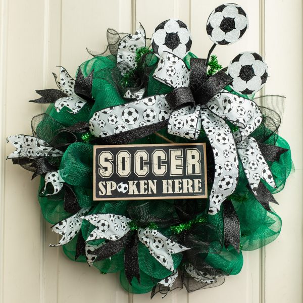 10  Wooden Sign: Soccer Spoken Here Cheap