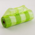 10  Fabric Mesh: Lime & White Plaid Hot on Sale