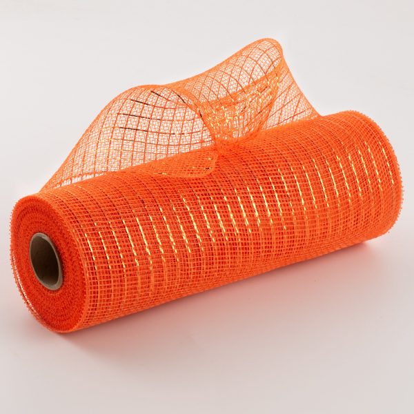 10  Poly Deco Mesh: Metallic Orange Copper For Cheap