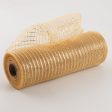 10  Poly Deco Mesh: Metallic Champagne Gold on Sale