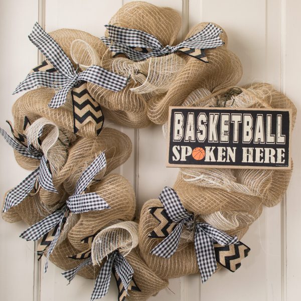 10  Wooden Sign: Basketball Spoken Here Online Sale