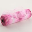 10  Poly Deco Mesh: Pink & White Iridescent Ombré Online Hot Sale