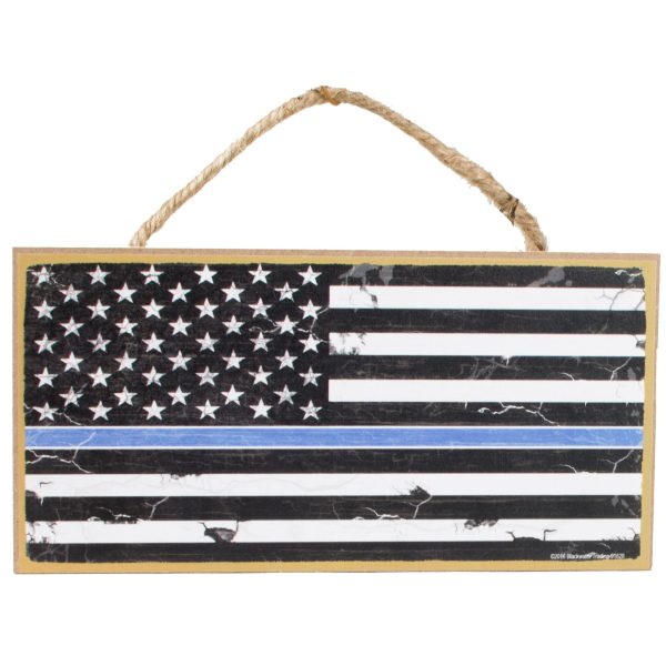 10  Wooden Sign: Police Support Flag Online