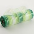 10  Poly Deco Mesh: Green Iridescent Ombré Cheap